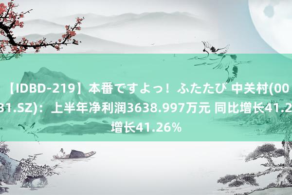 【IDBD-219】本番ですよっ！ふたたび 中关村(000931.SZ)：上半年净利润3638.997万元 同比增长41.26%